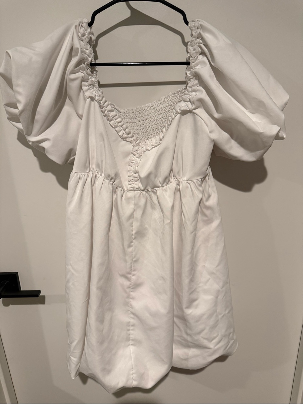 Cider White Ruffled Mini Dress